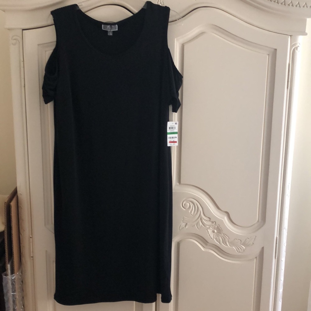 Black Sheath Dress With Keyhole Shoulder